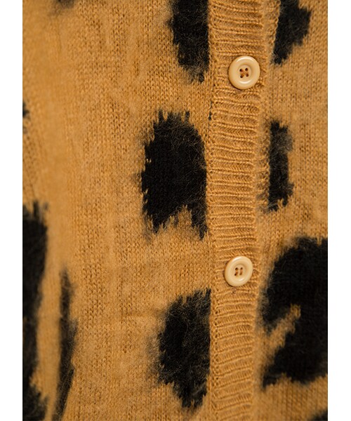 gracegift（グレースギフト）の「豹紋圓領排釦針織外套（その他・レディース・黑/咖・F）」の8枚目の写真