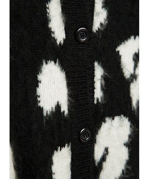 gracegift（グレースギフト）の「豹紋圓領排釦針織外套（その他・レディース・黑/咖・F）」の3枚目の写真