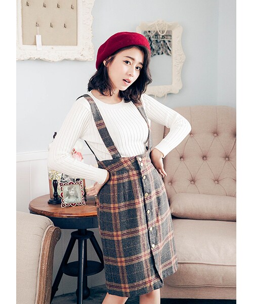 gracegift（グレースギフト）の「韓國文藝氣質素色貝蕾帽（帽子・レディース・酒紅・F）」の5枚目の写真