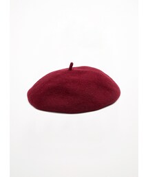 gracegift | 韓國文藝氣質素色貝蕾帽(帽子)