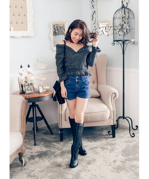 gracegift（グレースギフト）の「韓國翻折捲編麂皮流蘇包（バッグ・レディース・酒紅/黑/卡其・F）」の12枚目の写真