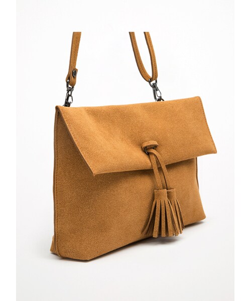 gracegift（グレースギフト）の「韓國翻折捲編麂皮流蘇包（バッグ・レディース・酒紅/黑/卡其・F）」の17枚目の写真