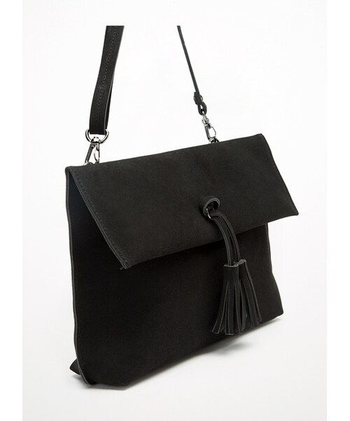 gracegift（グレースギフト）の「韓國翻折捲編麂皮流蘇包（バッグ・レディース・酒紅/黑/卡其・F）」の10枚目の写真