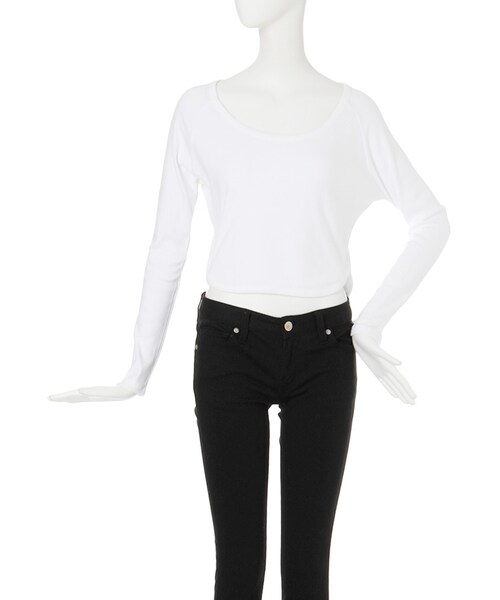 EMODA(エモダ)の「DECOLLETE CURVEロンT(トップス・レディース・ホワイト/グレー/ブラック・S/M)」の4枚目の写真