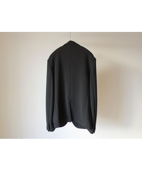 MANUAL ALPHABET(マニュアル アルファベット)の「MANUAL ALPHABET マニュアルアルファベット MA-J-093 リップルニット2釦ジャケット BLK ブラック(テーラードジャケット・メンズ・その他)」の9枚目の写真