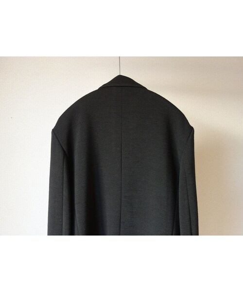 MANUAL ALPHABET(マニュアル アルファベット)の「MANUAL ALPHABET マニュアルアルファベット MA-J-093 リップルニット2釦ジャケット BLK ブラック(テーラードジャケット・メンズ・その他)」の13枚目の写真