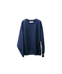 POURTON DE MOI | JACQUARD BOMBER TOP NAVY(スウェット)