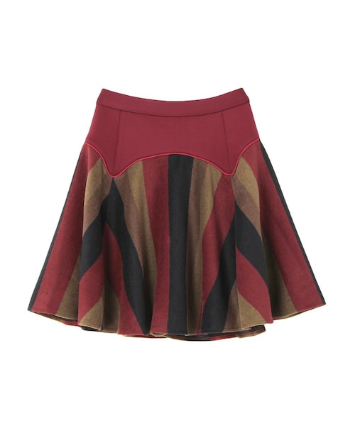 PAMEO POSE（パメオポーズ）の「BIG STRIPE SKIRT（スカート・レディース・ブラック/レッド・F）」の2枚目の写真