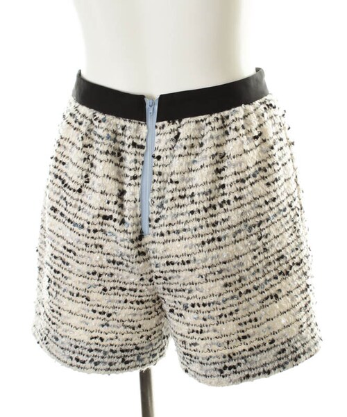 31 Sons de mode（トランテアン　ソン　ドゥ　モード）の「ニットファンシーショートパンツ（パンツ・レディース・ブラック/ホワイト・36/38）」の5枚目の写真
