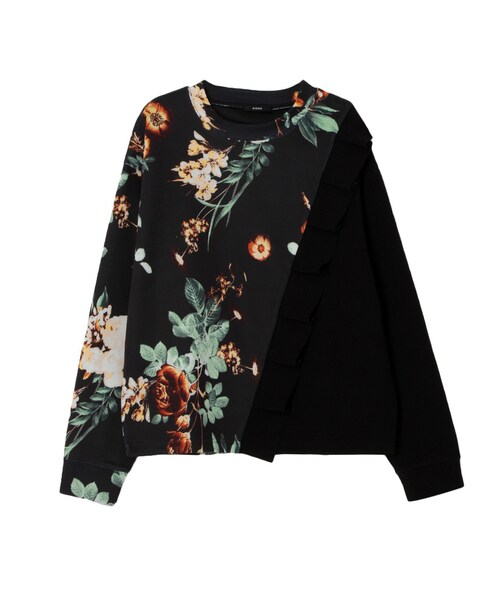 EMODA（エモダ）の「DRAW FLOWER DOCKINGトップス（トップス・レディース・オレンジ/ブルー・S/M）」の9枚目の写真