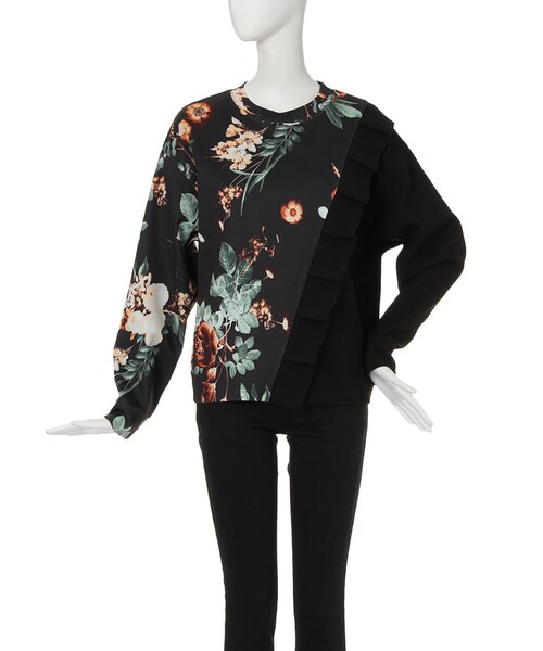 EMODA（エモダ）の「DRAW FLOWER DOCKINGトップス（トップス・レディース・オレンジ/ブルー・S/M）」の3枚目の写真