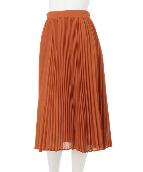 LAGUNAMOON（ラグナムーン）の「シアープリーツミモレスカート（スカート・レディース・ホワイト/ブラック/ダークオレンジ・S/M）」の4枚目の写真