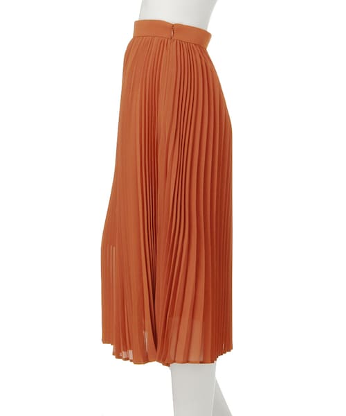 LAGUNAMOON（ラグナムーン）の「シアープリーツミモレスカート（スカート・レディース・ホワイト/ブラック/ダークオレンジ・S/M）」の5枚目の写真