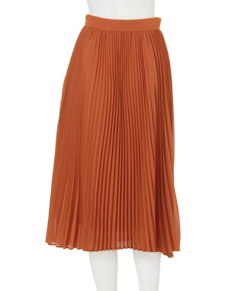 LAGUNAMOON（ラグナムーン）の「シアープリーツミモレスカート（スカート・レディース・ホワイト/ブラック/ダークオレンジ・S/M）」の6枚目の写真