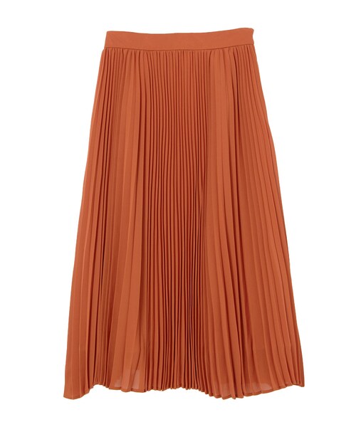 LAGUNAMOON（ラグナムーン）の「シアープリーツミモレスカート（スカート・レディース・ホワイト/ブラック/ダークオレンジ・S/M）」の10枚目の写真