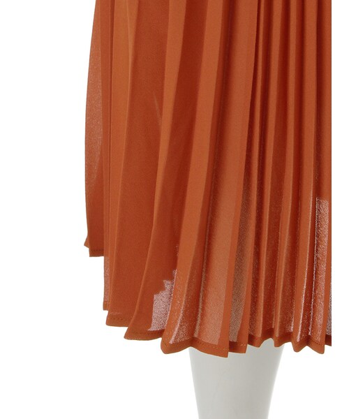 LAGUNAMOON（ラグナムーン）の「シアープリーツミモレスカート（スカート・レディース・ホワイト/ブラック/ダークオレンジ・S/M）」の9枚目の写真