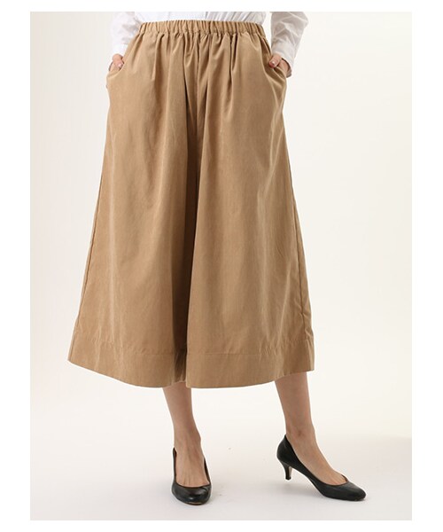 Green　Parks（グリーンパークス）の「・ピーチキモウガウチョパンツ（パンツ・ダークグレー/キャメル/カーキ・F）」の4枚目の写真