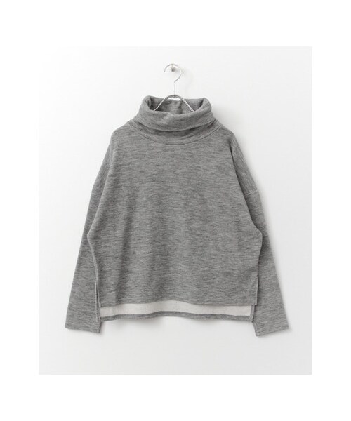 KBF(ケイビーエフ)の「KBF+ 裏起毛タートルカットソー(トップス・レディース・GREEN/GRAY/BEIGE/NAVY・one)」の2枚目の写真