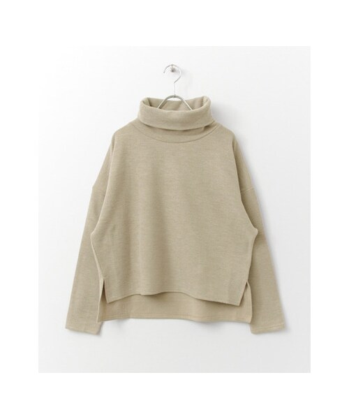 KBF(ケイビーエフ)の「KBF+ 裏起毛タートルカットソー(トップス・レディース・GREEN/GRAY/BEIGE/NAVY・one)」の3枚目の写真