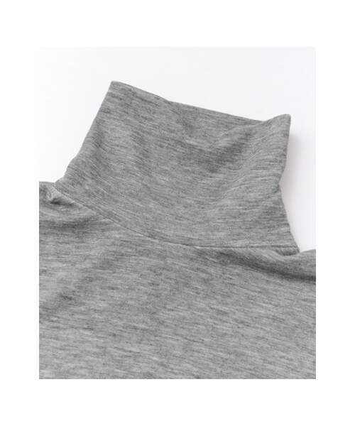 KBF(ケイビーエフ)の「KBF+ 裏起毛タートルカットソー(トップス・レディース・GREEN/GRAY/BEIGE/NAVY・one)」の13枚目の写真