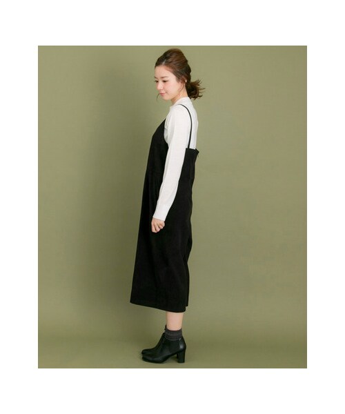 URBAN RESEARCH(アーバンリサーチ)の「ピーチスエードオールインワン(ワンピース/ドレス・レディース・BLACK/KHAKI・FREE)」の9枚目の写真