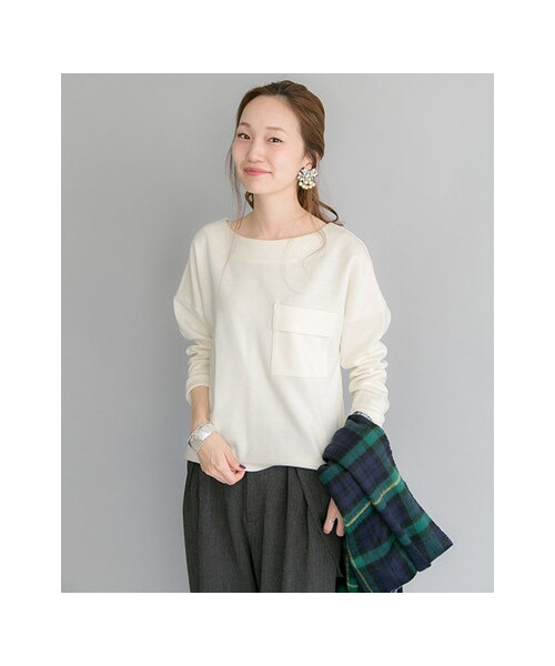 URBAN RESEARCH（アーバンリサーチ）の「ポケット付きBACKチュールプルオーバー（トップス・レディース・OFF/BLACK/DARK GREEN・FREE）」の13枚目の写真