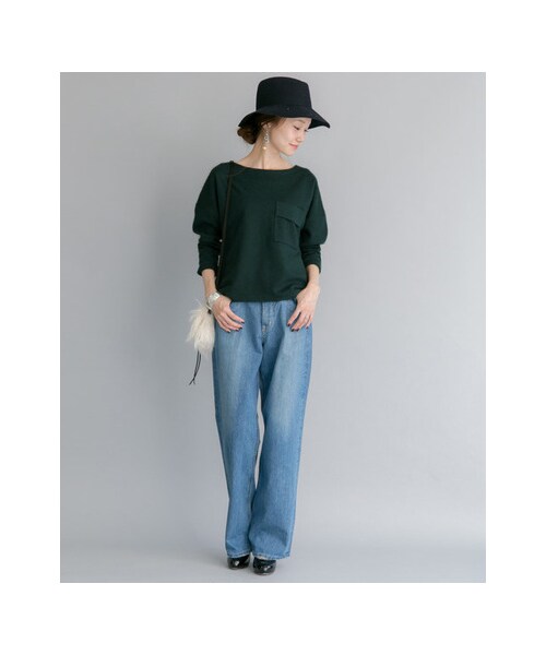 URBAN RESEARCH（アーバンリサーチ）の「ポケット付きBACKチュールプルオーバー（トップス・レディース・OFF/BLACK/DARK GREEN・FREE）」の12枚目の写真