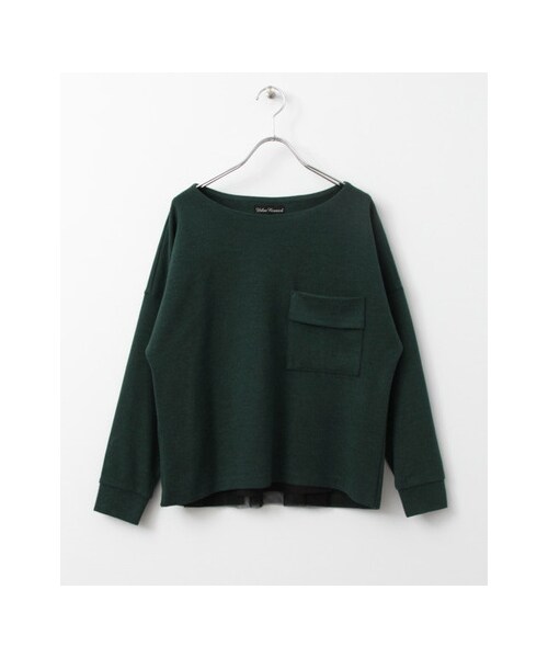 URBAN RESEARCH（アーバンリサーチ）の「ポケット付きBACKチュールプルオーバー（トップス・レディース・OFF/BLACK/DARK GREEN・FREE）」の3枚目の写真