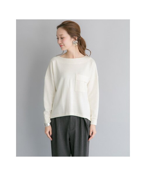 URBAN RESEARCH（アーバンリサーチ）の「ポケット付きBACKチュールプルオーバー（トップス・レディース・OFF/BLACK/DARK GREEN・FREE）」の16枚目の写真