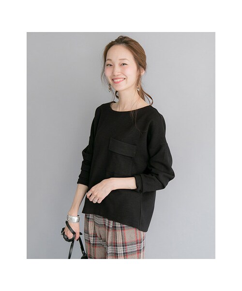 URBAN RESEARCH（アーバンリサーチ）の「ポケット付きBACKチュールプルオーバー（トップス・レディース・OFF/BLACK/DARK GREEN・FREE）」の7枚目の写真