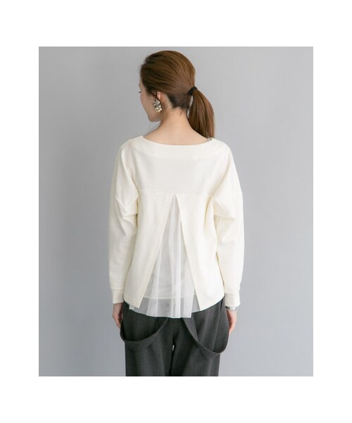 URBAN RESEARCH（アーバンリサーチ）の「ポケット付きBACKチュールプルオーバー（トップス・レディース・OFF/BLACK/DARK GREEN・FREE）」の18枚目の写真