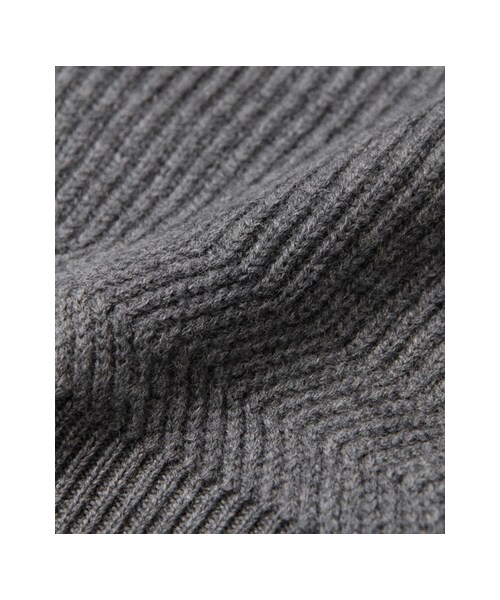 URBAN RESEARCH（アーバンリサーチ）の「ウール両畦ボトルネック（トップス・メンズ・WHITE/CHARCOAL.H/BLACK・M/L）」の6枚目の写真