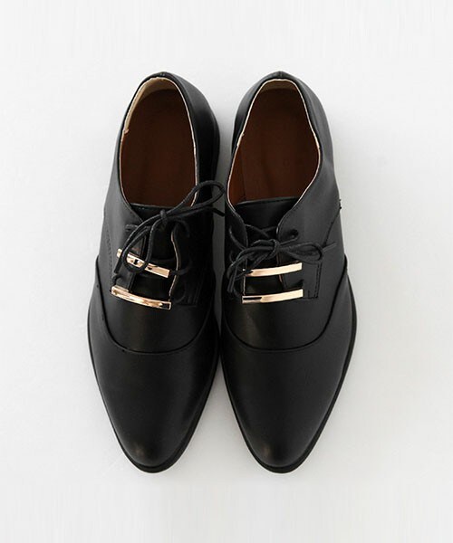 DHOLIC(ディーホリック)の「メタルバーオックスフォードシューズ(その他シューズ・レディース・ブラックA/ブラックB・230/235/240/245/250)」の1枚目の写真