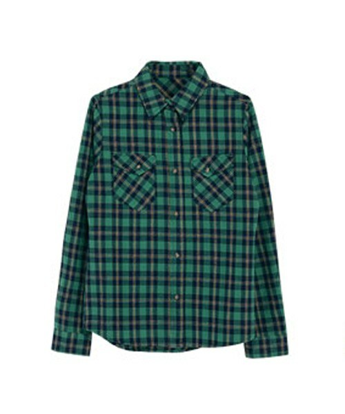 BLAIR by MOERY（ブレア）の「ベーシックチェックシャツ（シャツ/ブラウス・レディース・レッド/グリーン・FREE）」の2枚目の写真