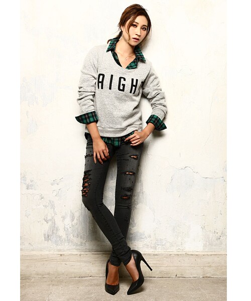 BLAIR by MOERY（ブレア）の「ベーシックチェックシャツ（シャツ/ブラウス・レディース・レッド/グリーン・FREE）」の3枚目の写真