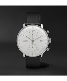 Junghans | Junghans Max Bill Chronograph Stainless Steel and Leather Watch(アナログ腕時計)