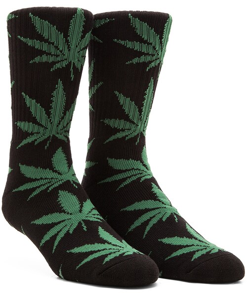 HUF（ハフ）の「Plantlife Crew Socks in White, Huf Plantlife Crew Socks（レッグウェア・レディース・Black・one size）」の3枚目の写真