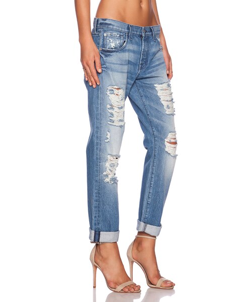 7 For All Mankind（セブンフォーオールマンカインド）の「7 For All Mankind Distressed Skinny（デニムパンツ・レディース・Blue・24/25/26/27/29/30）」の3枚目の写真