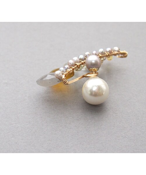 XSORI（エクセソリ）の「SAVONbon P レモングレー　右耳用（ピアス（片耳用）・レディース・その他）」の4枚目の写真