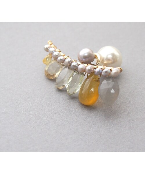 XSORI（エクセソリ）の「SAVONbon P レモングレー　右耳用（ピアス（片耳用）・レディース・その他）」の3枚目の写真