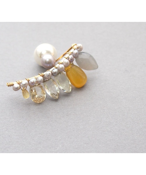 XSORI（エクセソリ）の「SAVONbon P レモングレー　右耳用（ピアス（片耳用）・レディース・その他）」の2枚目の写真