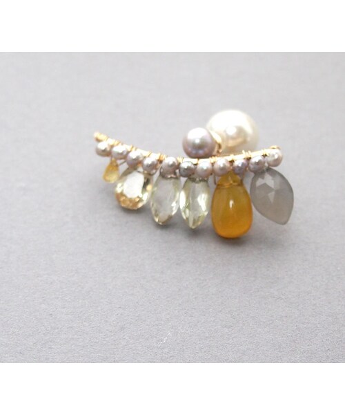 XSORI（エクセソリ）の「SAVONbon P レモングレー　右耳用（ピアス（片耳用）・レディース・その他）」の5枚目の写真