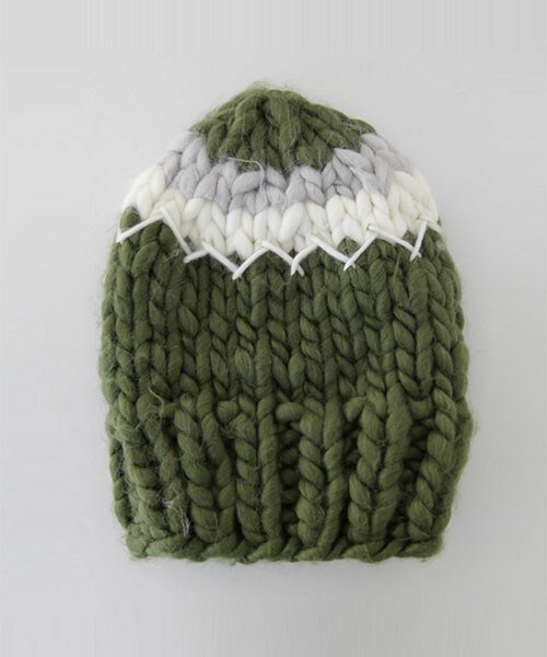 DHOLIC（ディーホリック）の「マルチカラーボールドニットビーニー（ニットキャップ/ビーニー・レディース・アイボリー/カーキ/グレー/ピンク/ブラック/ワイン・FREE）」の4枚目の写真