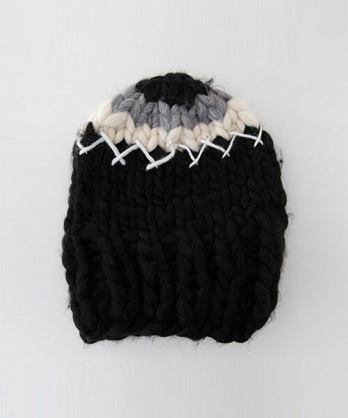 DHOLIC（ディーホリック）の「マルチカラーボールドニットビーニー（ニットキャップ/ビーニー・レディース・アイボリー/カーキ/グレー/ピンク/ブラック/ワイン・FREE）」の2枚目の写真