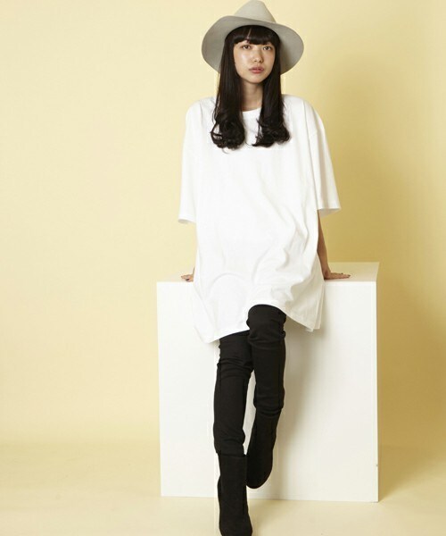 unrelaxing（アンリラクシング）の「スーパーオーバーサイズビッグTシャツ ビッグシルエットドロップショルダーTシャツ UR-315W（Tシャツ/カットソー・レディース・ホワイト/ブラック/グレー/ベージュ/ネイビー・SMALL/MEDIUM/LARGE）」の19枚目の写真