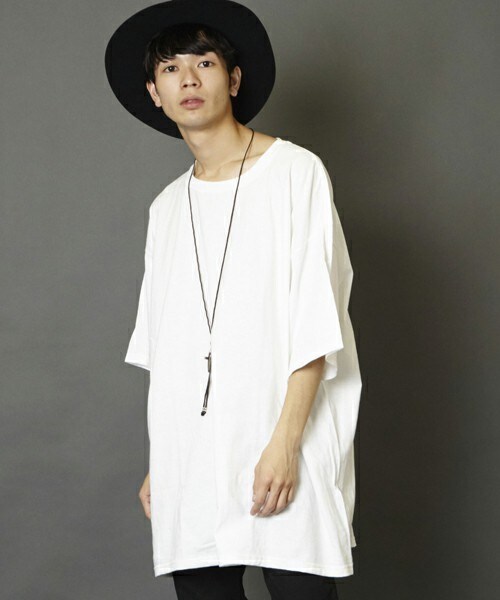unrelaxing（アンリラクシング）の「スーパーオーバーサイズビッグTシャツ ビッグシルエットドロップショルダーTシャツUR-320（Tシャツ/カットソー・メンズ・ホワイト・FREE）」の6枚目の写真