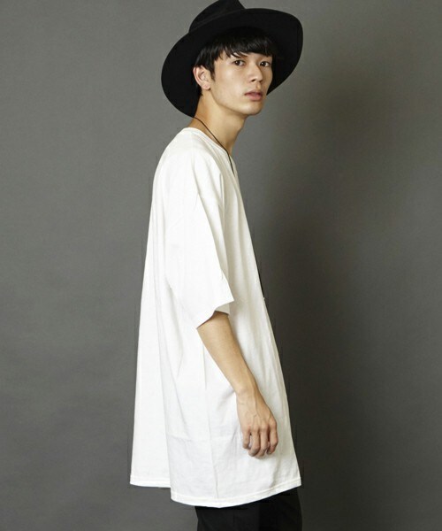 unrelaxing（アンリラクシング）の「スーパーオーバーサイズビッグTシャツ ビッグシルエットドロップショルダーTシャツUR-320（Tシャツ/カットソー・メンズ・ホワイト・FREE）」の9枚目の写真