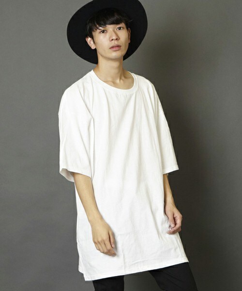 unrelaxing（アンリラクシング）の「スーパーオーバーサイズビッグTシャツ ビッグシルエットドロップショルダーTシャツUR-320（Tシャツ/カットソー・メンズ・ホワイト・FREE）」の4枚目の写真