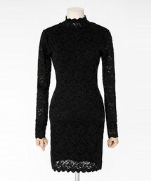 DHOLIC | バックオープンスリムレースドレス(ドレス)