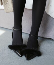 DHOLIC | ミンクファーポイントフラットシューズ(パンプス)